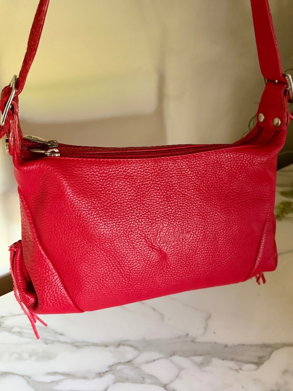 Christina Red Shoulder Bag